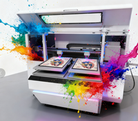 Impresora de Camisetas DTG de 2 Estaciones para Cabezal de Impresión I3200 de 4 Piezas, Tinta Eco Solvente, Alimentador Automático de Documentos Todo en Uno, 1 Año de Garantía