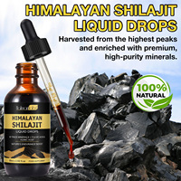 Gouttes liquides de Shilajit de l'Himalaya, Résine de Shilajit Pure Originale, Boisson Énergisante, Extrait de Résine de Shilajit Pur, Marque Wellness Drops