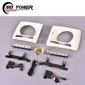 Classe G W463 phare couvre matériau ABS avec ARGENT LED lumières pour W463 G63 G65 G500 1990-2018Y - Product Image 2