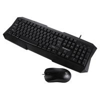 Ensemble de bureau compact pour les voyages, clavier silencieux et résistant aux éclaboussures et souris fine avec design filaire USB portable