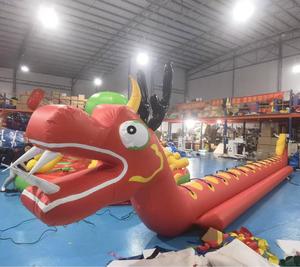 2025 New nước towable trò chơi bơm hơi màu đỏ thuyền rồng, Inflatable rồng thuyền chuối với kích thước tùy chỉnh - Product Image 1