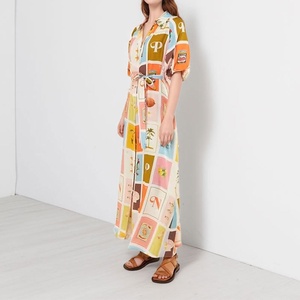 เดรสมีสายหนังหรูหราสไตล์ยุโรป-อเมริกา2025เสื้อคาร์ดิแกนพิมพ์ลายเสื้อผ้าแบบลำลองซักได้แบบอิสระ - Product Image 4