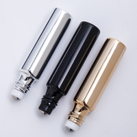 Haute qualité Or Argent UV Revêtement Rouleau Bouteille 10ml Roll On Bouteille Bouteille De Parfum En Verre Avec Boule En Acier Inoxydable