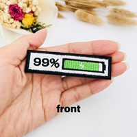 Parche táctico bordado 3D 99% Energy Morale con cierre de gancho y bucle, emblema de tela vaquera para decoración de sombreros
