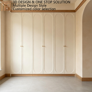 <span class=keywords><strong>Armoire</strong></span> moderne en bois à portes cintrées offrant un espace bien organisé pour la chambre d'<span class=keywords><strong>enfant</strong></span> - Product Image 1