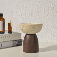 Luxuriöse Natürliche Marmor-Beige-Stein Obstschale Beige Travertin Dekor Küchen-Tischgeschirr