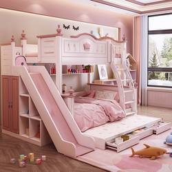 Tempat Tidur Anak Perempuan Modern Berkualitas Tinggi, Dapat Disesuaikan, Ukuran Single/Double, Motif Kartun, Furnitur Kamar Tidur Kayu Pink, Dilengkapi Penyimpanan, Dapat Diperpanjang, Model Villa - Product Image 3