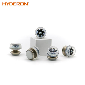 Hyderon Transparent Covered Round Tube <b>Universal</b> Feet With Spring Loaded <b>Plugs</b> Adjustable Furniture Hardware Accessories - Product Image 1