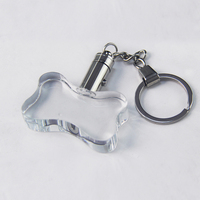 Llavero de Cristal con Forma de Hueso de Perro Grabado con Láser Xtool, Grabado de Fotos de Mascotas en el Interior, Recuerdos Personalizados