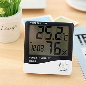 <b>Digital</b> Temperature and Humidity, Thermo Hygrometer and <b>Clock</b> - Product Image 5