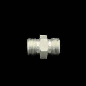 Raccord de tuyauterie hydraulique en acier au carbone à filetage G britannique, filetage PP, filetage de tuyauterie droite, type C, 60 degrés, cône interne concave - Product Image 1