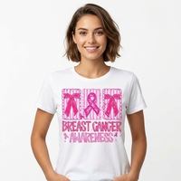 Autocollants ruban rose pour la sensibilisation au cancer du sein, impressions DTF prêtes à poser, transfert thermique, prix de gros, faible MOQ