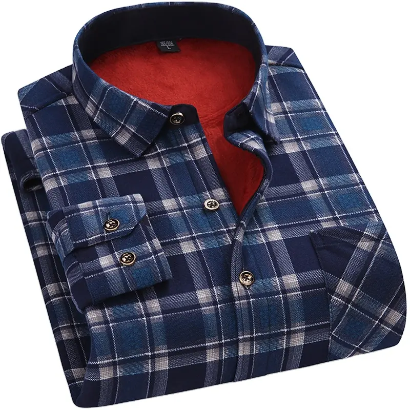 Camisa xadrez flanela para homens manga longa casual regular fit botão para baixo camisas escovado macio camisas ao ar livre