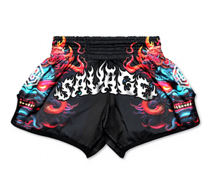 Pantalones Cortos de Muay Thai para Boxeo, Sublimados, Cintura Elástica, Secado Rápido, Ligeros, 100% Poliéster, para Entrenamiento de Artes Marciales, Unisex - Product Image 1