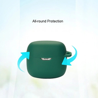 Étui de protection en silicone pour écouteurs sans fil JBL TUNE FLEX avec crochet – Housse de protection pour casque