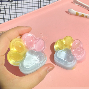<b>Candy</b>-Colored TPR Material Cat Paw Squeeze Toy Novelty Design Relief Anxiety Relief Fashionable Sensory Kids Children Gift Girls - Product Image 1