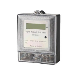 جهاز قياس الطاقة الرقمي الكيلووات ساعة واط KWh شاشة مراقبة 220 فولت عداد طاقة كهربائي أحادي الطور مع كتلة طرفية - Product Image 4