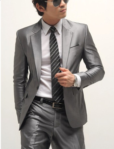 Tuta da <span class=keywords><strong>uomo</strong></span> <span class=keywords><strong>uomo</strong></span> XS-4XL aderente <span class=keywords><strong>grigio</strong></span> aderente Casual <span class=keywords><strong>abito</strong></span> da sposa da <span class=keywords><strong>uomo</strong></span> - Product Image 5