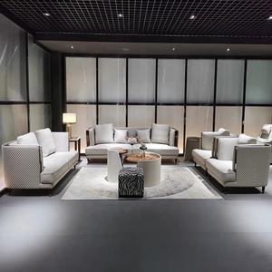 Tela de microfibra de lujo con marco de madera <span class=keywords><strong>polipiel</strong></span> para sala de estar, sofás de lujo, diseño moderno, cómodo sofá de cuero - Product Image 5