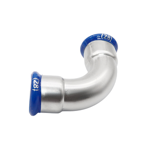 <span class=keywords><strong>Coude</strong></span> à sertir en <span class=keywords><strong>acier</strong></span> inoxydable à 90 degrés – Raccord à sertir pour l'installation et la connexion des systèmes de conduites d'eau - Product Image 4
