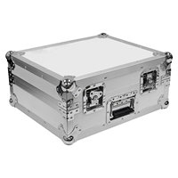 Étui de vol pour platine vinyle en argent Étui de transport de protection pour platine tourne-disque universel