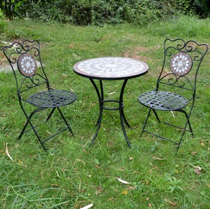 Bàn Khảm Tròn Ngoài Trời Nghệ Thuật Gạch Men Dùng Trong Vườn Bistro - Product Image 3