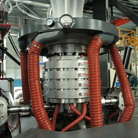 Machine à film soufflé à haute vitesse à deux couches PLC Controled ABA pour la production de sacs en plastique HDPE/LDPE/LLDPE avec refroidissement interne par bulles
