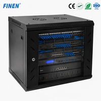 Armoire réseau murale FINEN 19'' pour serveur, en acier SPCC, certifiée CE ISO RoHS, garantie 1 an, vente directe d'usine avec réduction