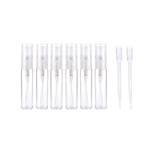 Best Sale Glass Perfume <b>Bottles</b> <b>Plastic</b> Cap 2ml 3ml 5ml 10ml Spray Atomizers Cylinder Shape Free Sample MOQ 100pcs Carton - Product Image 1