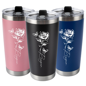 Vaso de Viaje Personalizado de Acero Inoxidable de 20 oz - Taza de Café Aislada con Logotipo/Grabado Personalizado, Taza de Vacío de Doble Pared Libre de BPA - Product Image 1