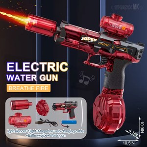 Pistolet à eau électrique automatique de gros, en plastique de haute qualité, mini-jouet d'été, jeu de tir extérieur avec lumières - Product Image 1