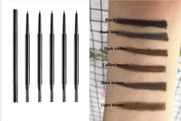Private label maquillage Double tête étanche logo personnalisé mince crayon à sourcils avec brosse cosmétique twist eye brow crayon