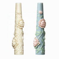 Cetakan Lilin Silikon Seri Pernikahan 3D Botol Sampanye Gaun Pengantin Gelas Bunga Mawar Cetakan Lilin Aromaterapi untuk DIY Pernikahan