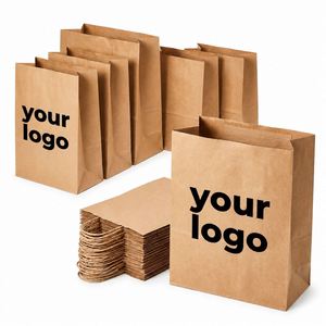 Bolsa de Regalo Personalizada de Papel Kraft, Bolsa Promocional para Regalos, Bolsa de Embalaje de Grado Alimenticio, Sachet Personalizado - Product Image 1