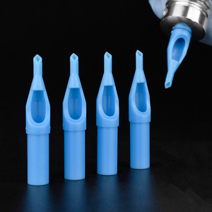 Embouts d'aiguilles de tatouage jetables en plastique bleu, plusieurs tailles de buses pour machine à tatouer, accessoires PMU - Product Image 5