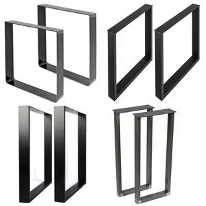 Modern Design Square Shaped Cast Iron Steel <b>Table</b> <b>Legs</b> Black Powder Coated Home Office Kitchen Hotel Office Bench Cafe Dining - Product Image 1