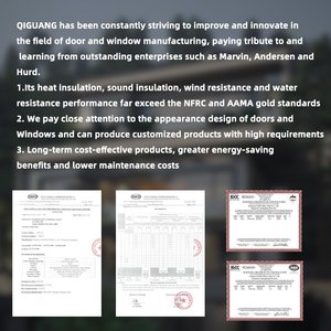 Qiguang nfrc USA Patio ประตูบานเลื่อนอลูมิเนียมกันความร้อนประตูบานเลื่อนด้านนอกเป็นกระจกสองชั้น - Product Image 6