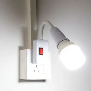 Base de Lámpara E27 Flexible con Enchufe EU/US/UK, Adaptador de Enchufe para Pruebas Móviles, Interruptor, Soporte de Lámpara de Mesa de Acero Inoxidable para LED - Product Image 4
