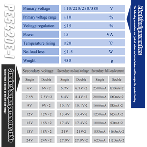 หม้อแปลงไฟฟ้าแบบติดตั้งบนแผงวงจรพิมพ์ชนิดอีพ็อกซี่ซีล YHDC PE5420E-I ขนาด 15VA 110/220/230/380V AC ได้รับการรับรองมาตรฐาน UL94-V0 CE/RoHS เสียงรบกวนต่ำ 3.75KV ไดอิเล็กทริก - Product Image 5