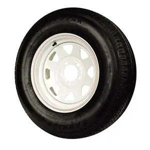 Pneu de reboque pequeno st205/75r15 com roda de prata