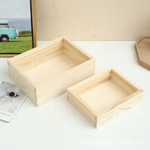 Caja de almacenamiento de madera, organizador de escritorio Rectangular de 20x15x7cm para embalaje de joyería, dulces y recuerdos - Product Image 3