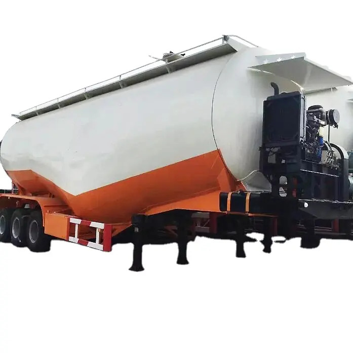 China All New 3 achse groß zement tanker pulver transporter effektivste trockene flugasche zement bulker Tank auflieger