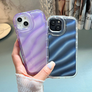 เคสโทรศัพท์ลายคลื่นเลเซอร์ 3 มิติ สำหรับ <span class=keywords><strong>iPhone</strong></span> 16 15 13 12 11 14 Pro Max 6 7 8 Plus X XR XS <span class=keywords><strong>SE</strong></span> <span class=keywords><strong>2020</strong></span> ป้องกันแรงกระแทก ผลิตจากซิลิโคนนิ่ม - Product Image 5