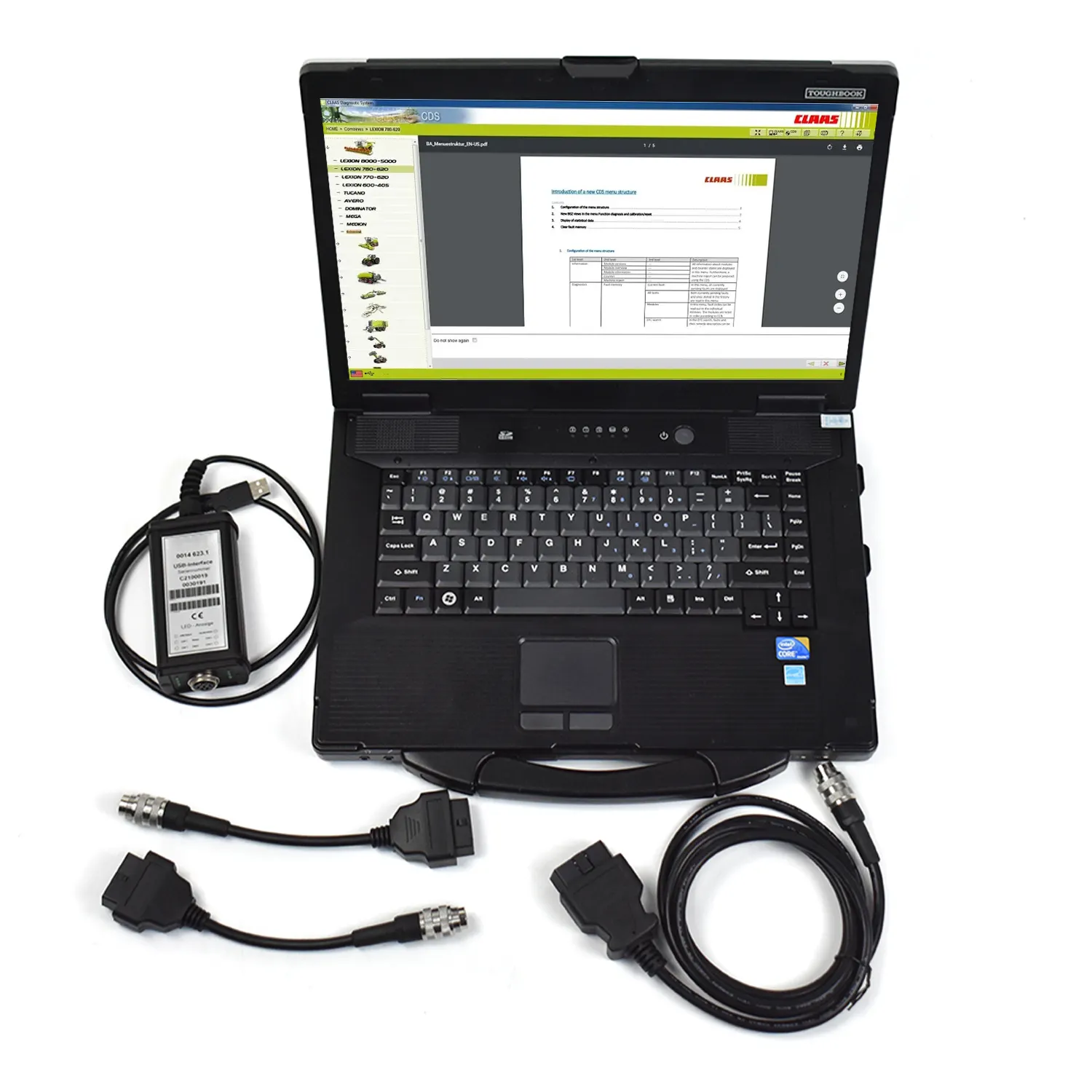 Outil de DIAGNOSTIC pour camion et machines agricoles CLAAS CANUSB CANBOX METADIAG INTERFACE USB CLAAS + ordinateur portable CF52