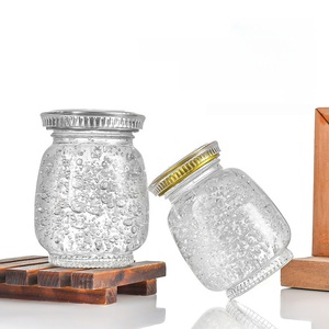 Nouveau design, <span class=keywords><strong>pot</strong></span> en verre transparent hermétique vide de 80 ml, 120 ml, 180 ml, 360 ml, 720 ml pour aliments, caviar, nid d'oiseau, <span class=keywords><strong>confiture</strong></span>, miel, épices, avec bouchon à vis - Product Image 1