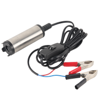 Pompe à huile électrique submersible portable 12V DC en acier inoxydable OEM pour transfert de carburant diesel/eau avec pinces de batterie 30L/min