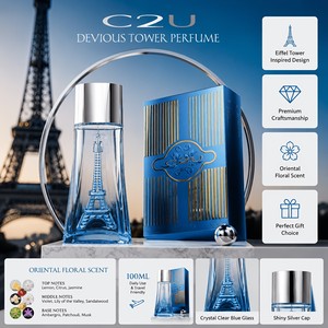 C2U PARIS <span class=keywords><strong>EIFFEL</strong></span> TOWER DESIGN Profumo Orientale Floreale a Lunga Durata EDP per Uso Quotidiano e Viaggi, Set Regalo - Product Image 2