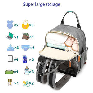 Sac à couches USB pour maman, soins pour bébé, grande capacité, sac à dos pour maman, sac humide de maternité, imperméable, sac à couches pour bébé enceinte - Product Image 4