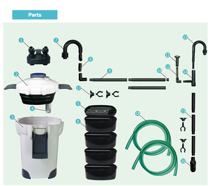 SUNSUN HW-3000 Aquarium Système de filtration extérieur Pompe 3000L/h Fish Tank Éponge Filtre UV - Product Image 6