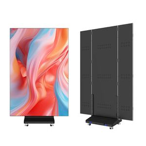 सुपर हाई ब्राइटनेस आउटडोर डिजिटल डबल साइड के नेतृत्व वाले पोस्टर स्क्रीन विज्ञापन के लिए पोर्टेबल नेतृत्व वाली त्रि फोल्ड पोस्टर स्क्रीन - Product Image 1